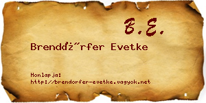 Brendörfer Evetke névjegykártya